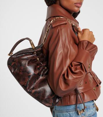Halcyon snake-effect leather shoulder bag | Zimmermann