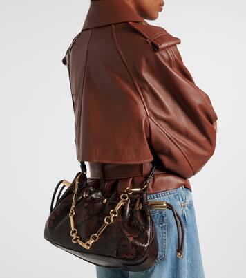 Halcyon snake-effect leather shoulder bag | Zimmermann
