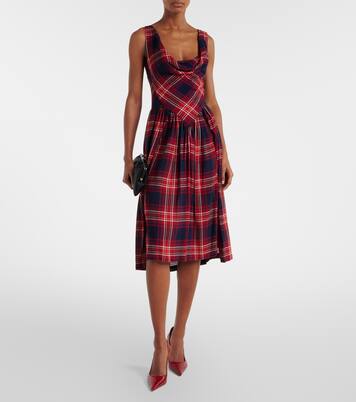 Sunday tartan draped bustier dress | Vivienne Westwood
