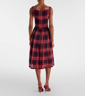 Sunday tartan draped bustier dress | Vivienne Westwood