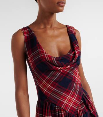 Sunday tartan draped bustier dress | Vivienne Westwood