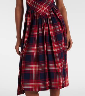 Sunday tartan draped bustier dress | Vivienne Westwood
