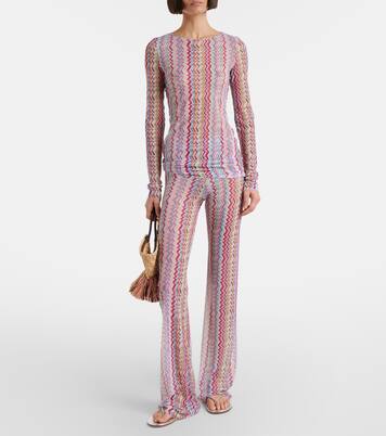 High-Rise-Hose mit Zickzack-Muster | Missoni