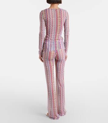 High-Rise-Hose mit Zickzack-Muster | Missoni