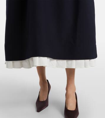 Bow-detail wool and silk midi dress  | Shushu/Tong