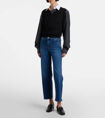 Mid-Rise Straight Cropped Jeans Mellow | Frame