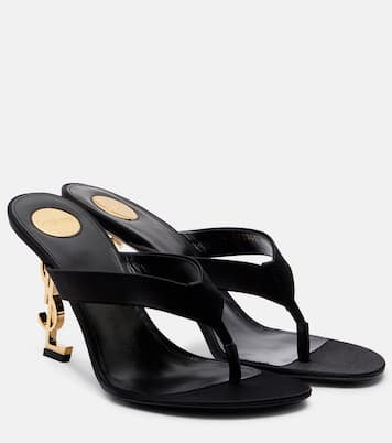 Mules Opyum 85 en crêpe de satin | Saint Laurent