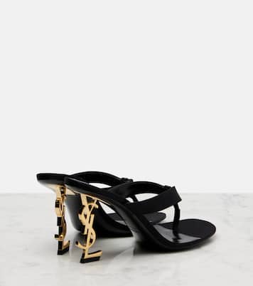 Mules Opyum 85 en crêpe de satin | Saint Laurent