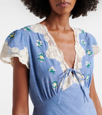 Amari floral lace-trimmed midi dress | Rixo