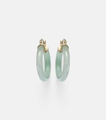 Boucles d’oreilles en or 14 ct (585/1000) avec jade | Mateo