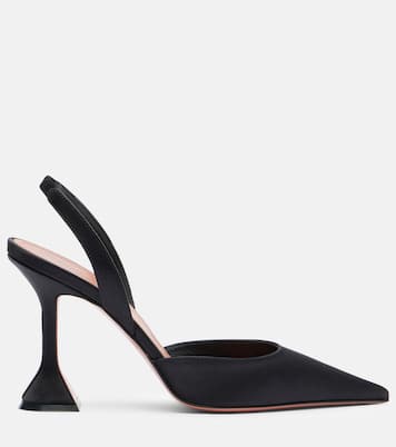 Holli 95 satin slingback pumps | Amina Muaddi