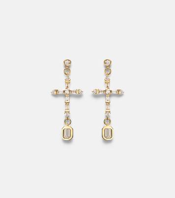 Pendientes de oro de 18 ct (750/1000) con diamantes | Shay Jewelry