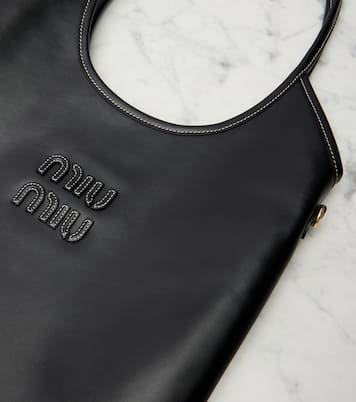 Ivy logo leather shoulder bag | Miu Miu