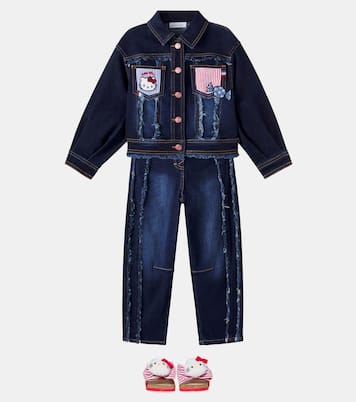 X Hello Kitty Jeansjacke | Monnalisa