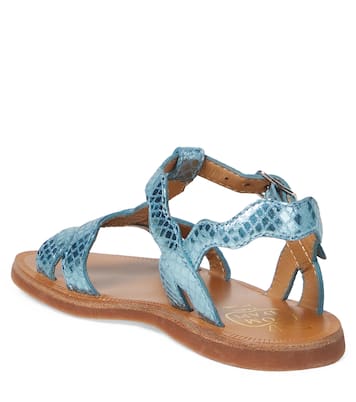 Sandalen Plagette aus Metallic-Leder | Pom d'Api