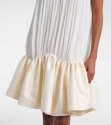 Bridal tie-neck draped minidress | Rotate