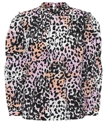 Blusa Lety a stampa in seta stretch | Veronica Beard