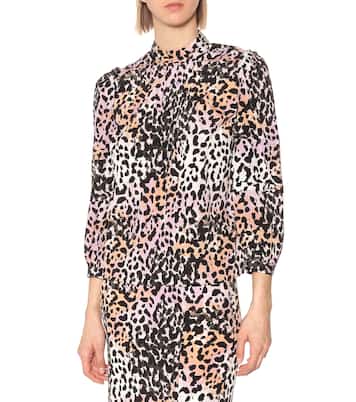 Blusa Lety a stampa in seta stretch | Veronica Beard