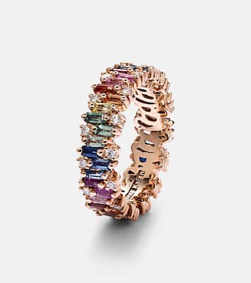 Bague en or 18 ct, diamants et saphirs | Suzanne Kalan