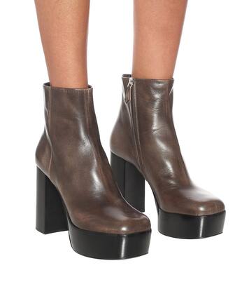 Platform 110 leather ankle boots | Miu Miu