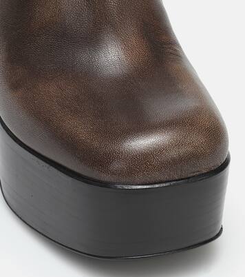 Platform 110 leather ankle boots | Miu Miu