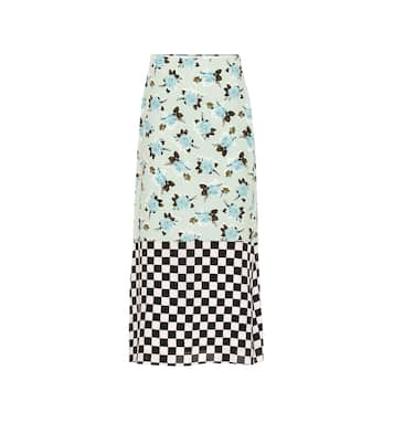 Falda midi Vaughan de crepé | Erdem