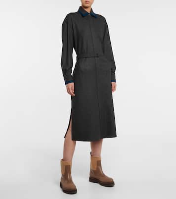 Hemdblusenkleid Naran aus Kaschmir und Seide | Loro Piana