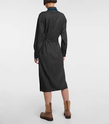 Hemdblusenkleid Naran aus Kaschmir und Seide | Loro Piana