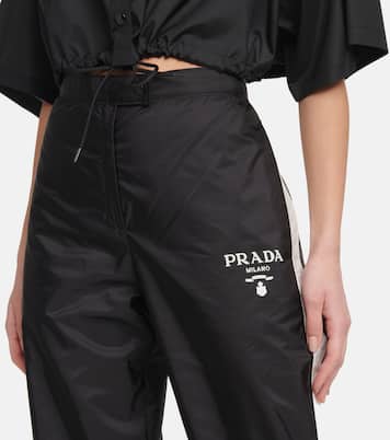 High-Rise-Jogginghose aus Nylon | Prada