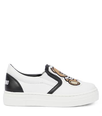 Slip-on leather sneakers | Moschino Kids