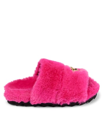 Medusa faux fur slides | Versace Kids
