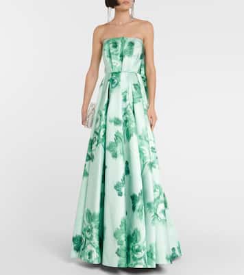 Merope strapless floral gown | Emilia Wickstead
