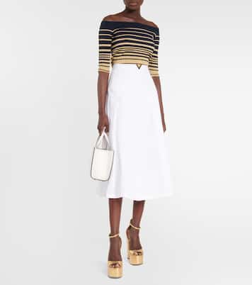 Falda midi de algodón | Valentino