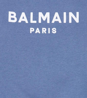 Felpa in jersey di cotone con logo | Balmain Kids