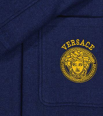Abrigo de mezcla de lana con logo | Versace Kids