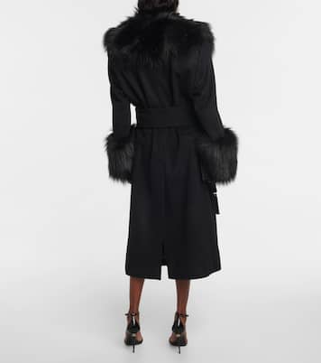 Manteau en laine et cachemire à fourrure synthétique | Dolce&Gabbana