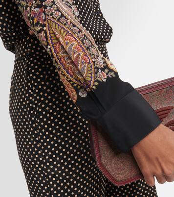 Chemise en soie à pois et motif cachemire | Etro