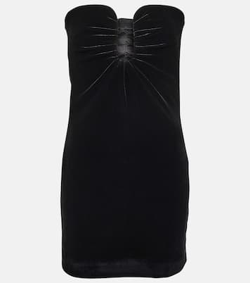 Vestido corto de terciopelo sin tirantes | Roland Mouret