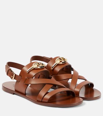 VLogo Gate leather sandals  | Valentino Garavani