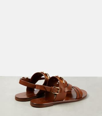 VLogo Gate leather sandals  | Valentino Garavani