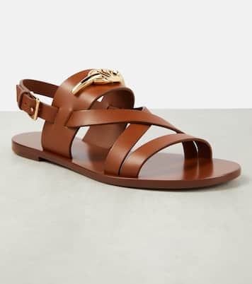 VLogo Gate leather sandals  | Valentino Garavani