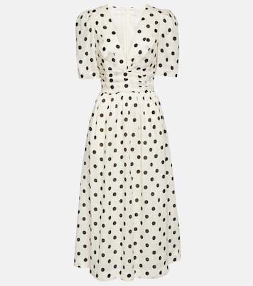 Abito midi Crush in lino a pois | Zimmermann