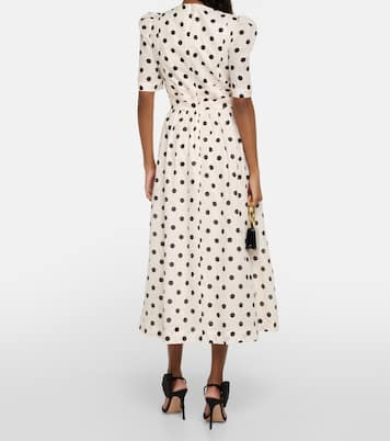 Abito midi Crush in lino a pois | Zimmermann