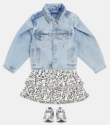 Puff-sleeve denim jacket | Scotch & Soda Kids