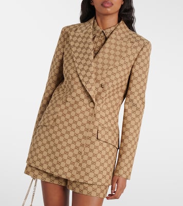 GG Canvas double-breasted blazer | Gucci