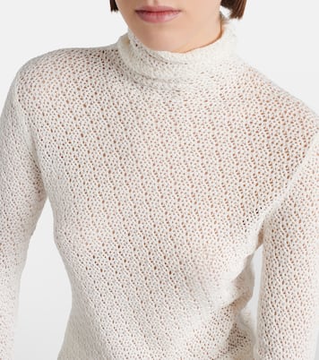 Top con cuello alto de croché | Toteme