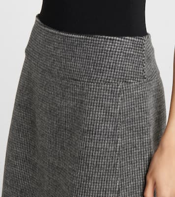 Stone houndstooth wool and mohair-blend miniskirt | 'S Max Mara