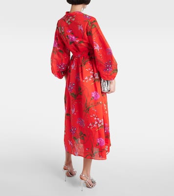 Robe midi en coton et lin | Erdem