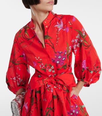 Robe midi en coton et lin | Erdem