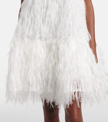 Robe de mariée Odette en soie et plumes synthétiques | Roksanda